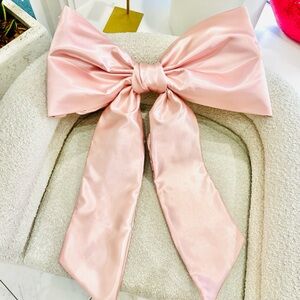 Elegant Pink Satin Bow